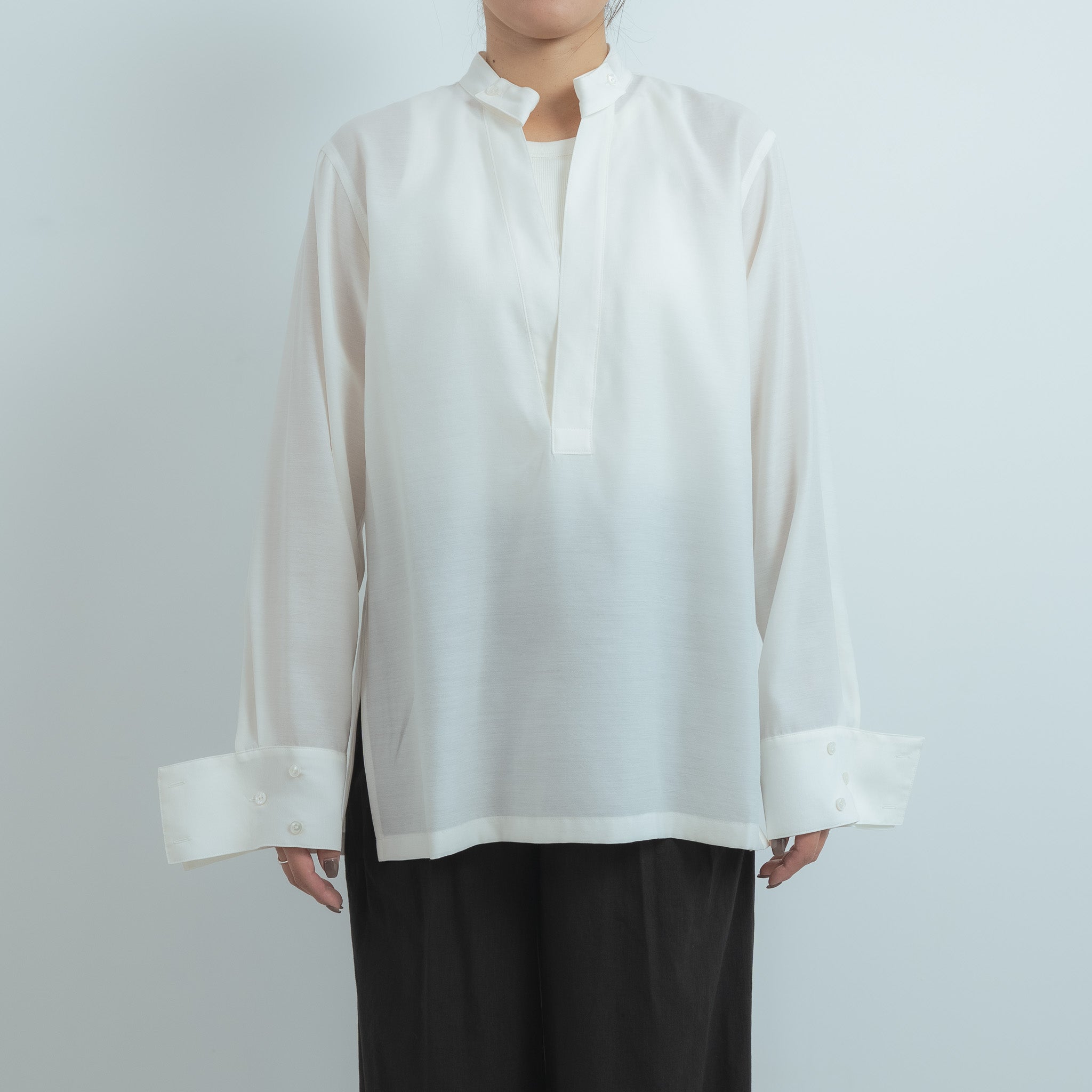 NTN STAND COLLAR PULLOVER サイズ2 Refrain stand collar pullover– NaNo Art official shop