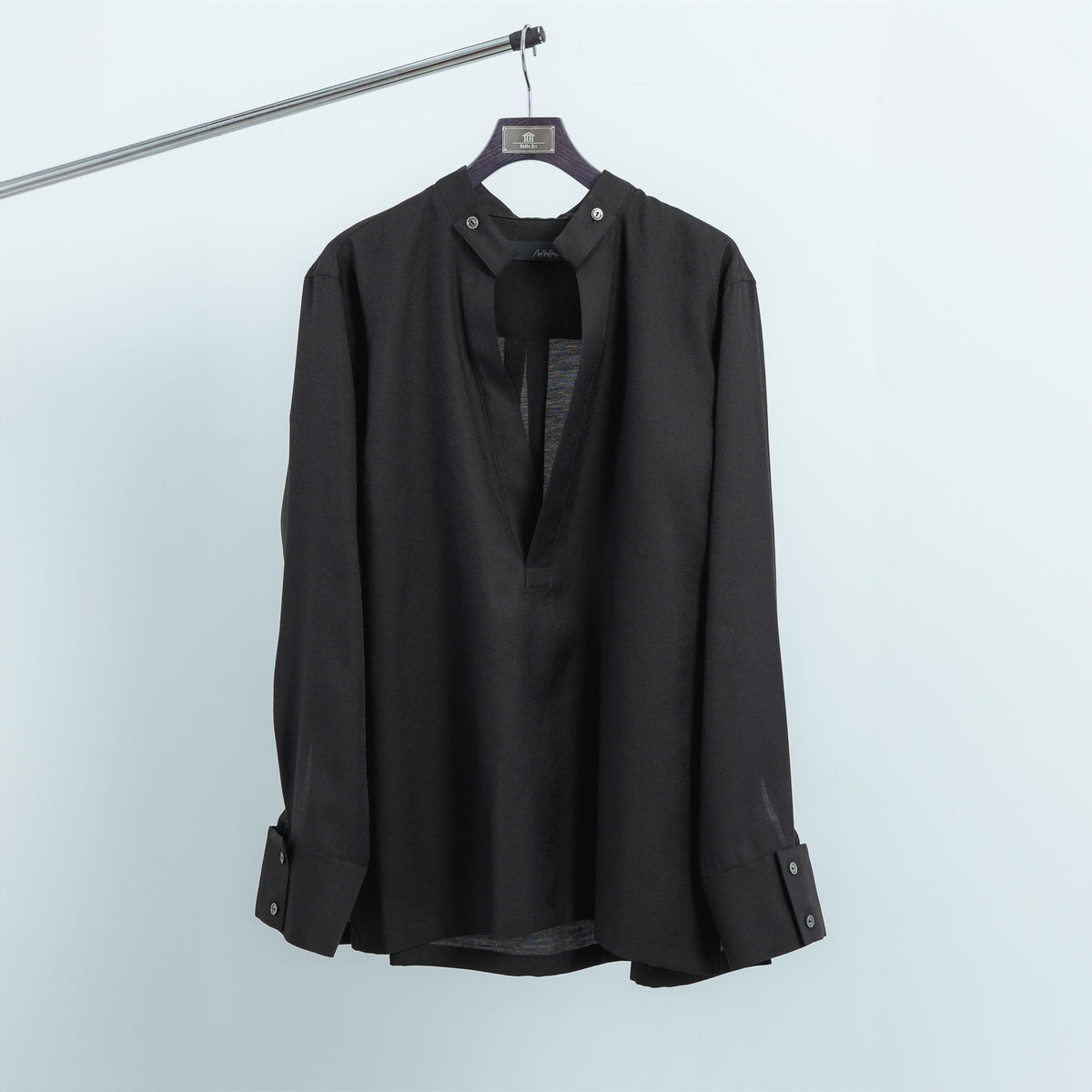 Refrain stand collar pullover– NaNo Art official shop